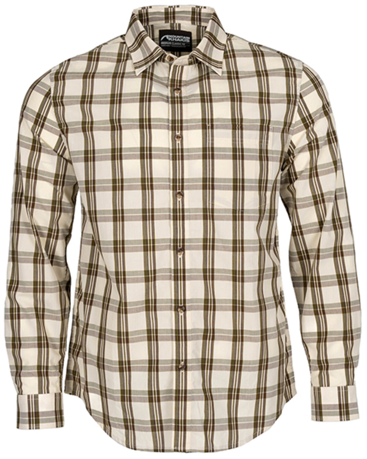 Men's Mountain Khakis Homestead Plaid Print Long Sleeve Button-Down Fl