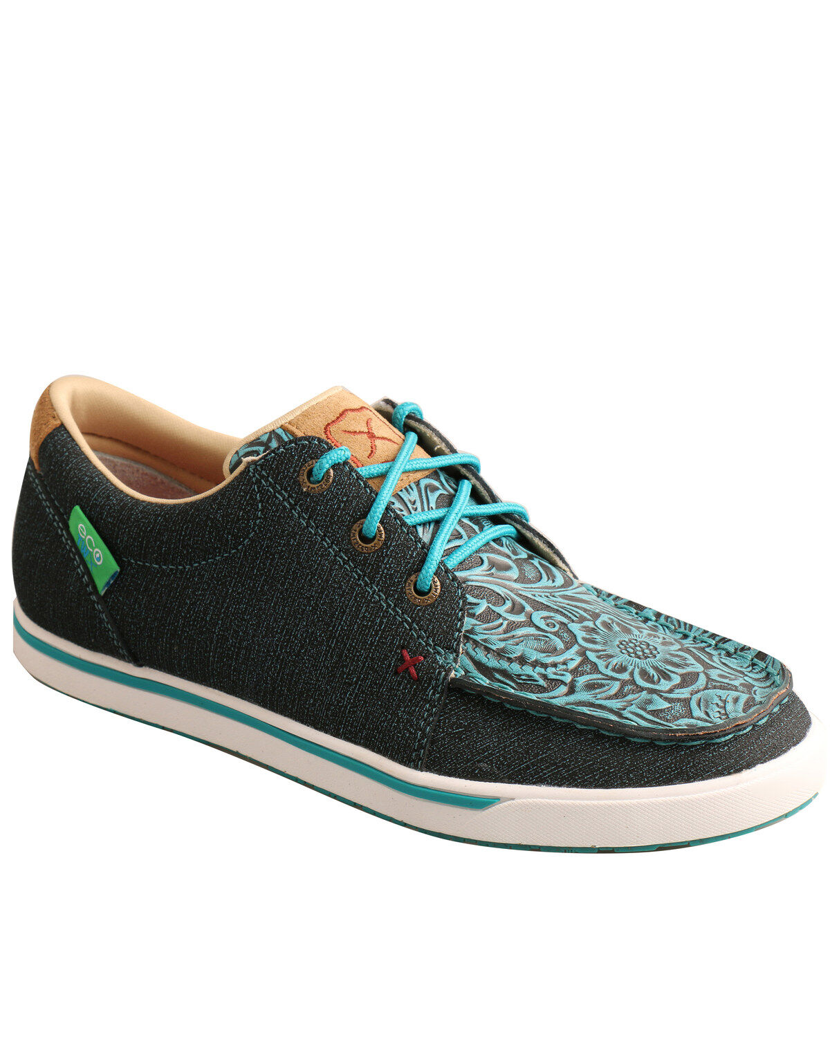 Women's Twisted X Dark Teal Casual Shoes - Moc Toe