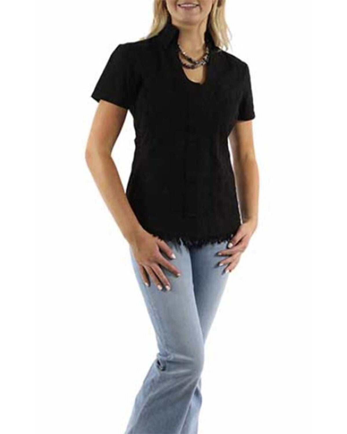 Women's Scully Short Sleeve Embroidered Cantina Blouse