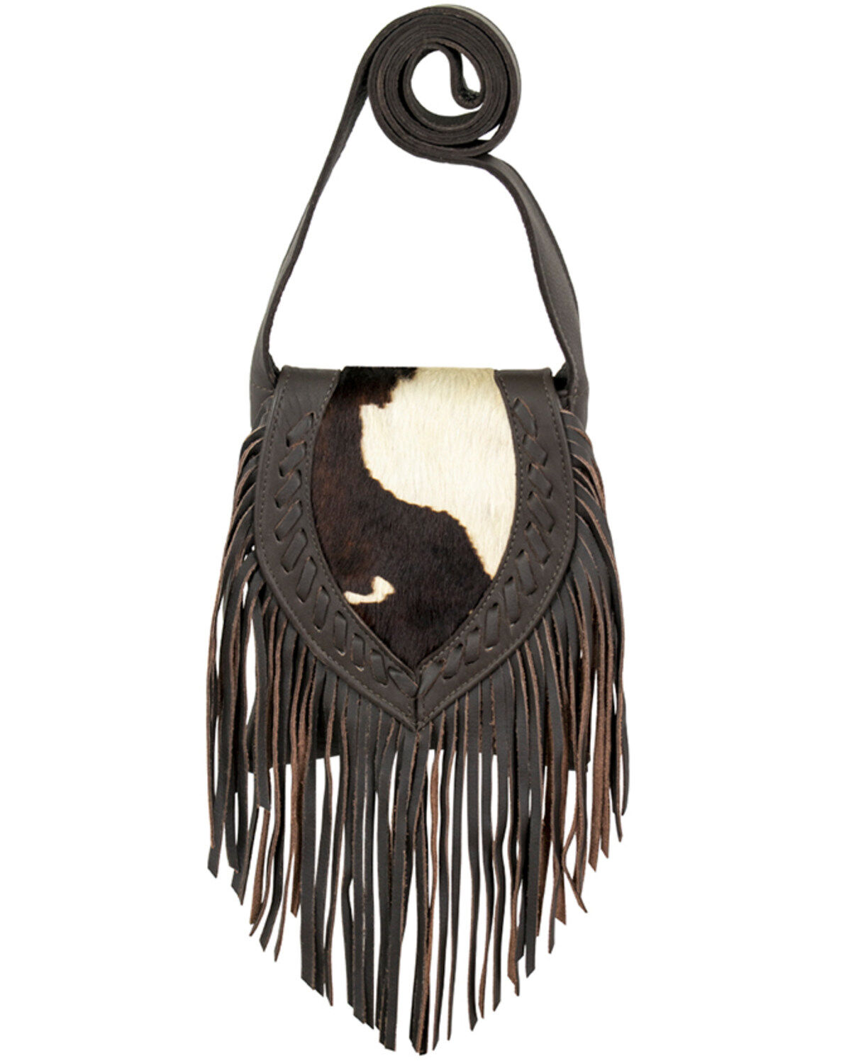 Women's American West Pony Hair-On Fringe Saddle Crossbody