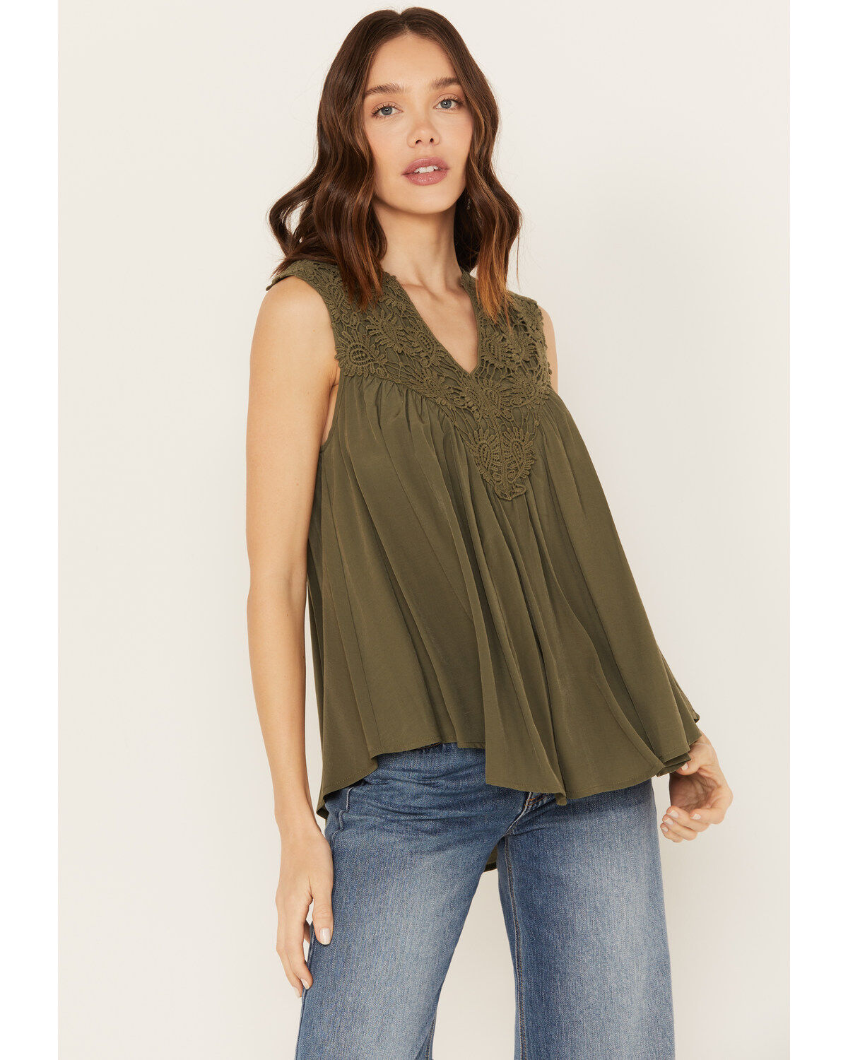 Women's Molly Bracken Crochet Sleeveless Peasant Top