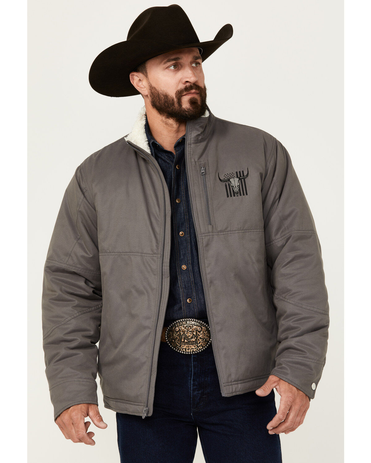 Men's Cowboy Hardware Embroidered Conceal Carry Softshell Jacket