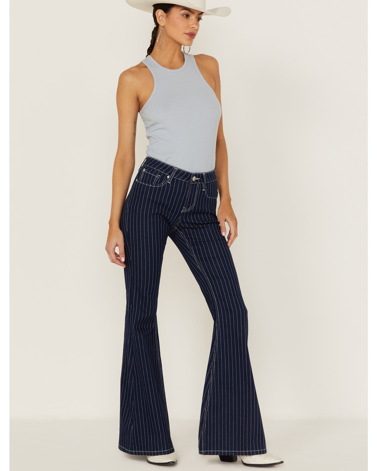 Women's Shyanne Mr. Flare Retro Stripe Flare Jeans