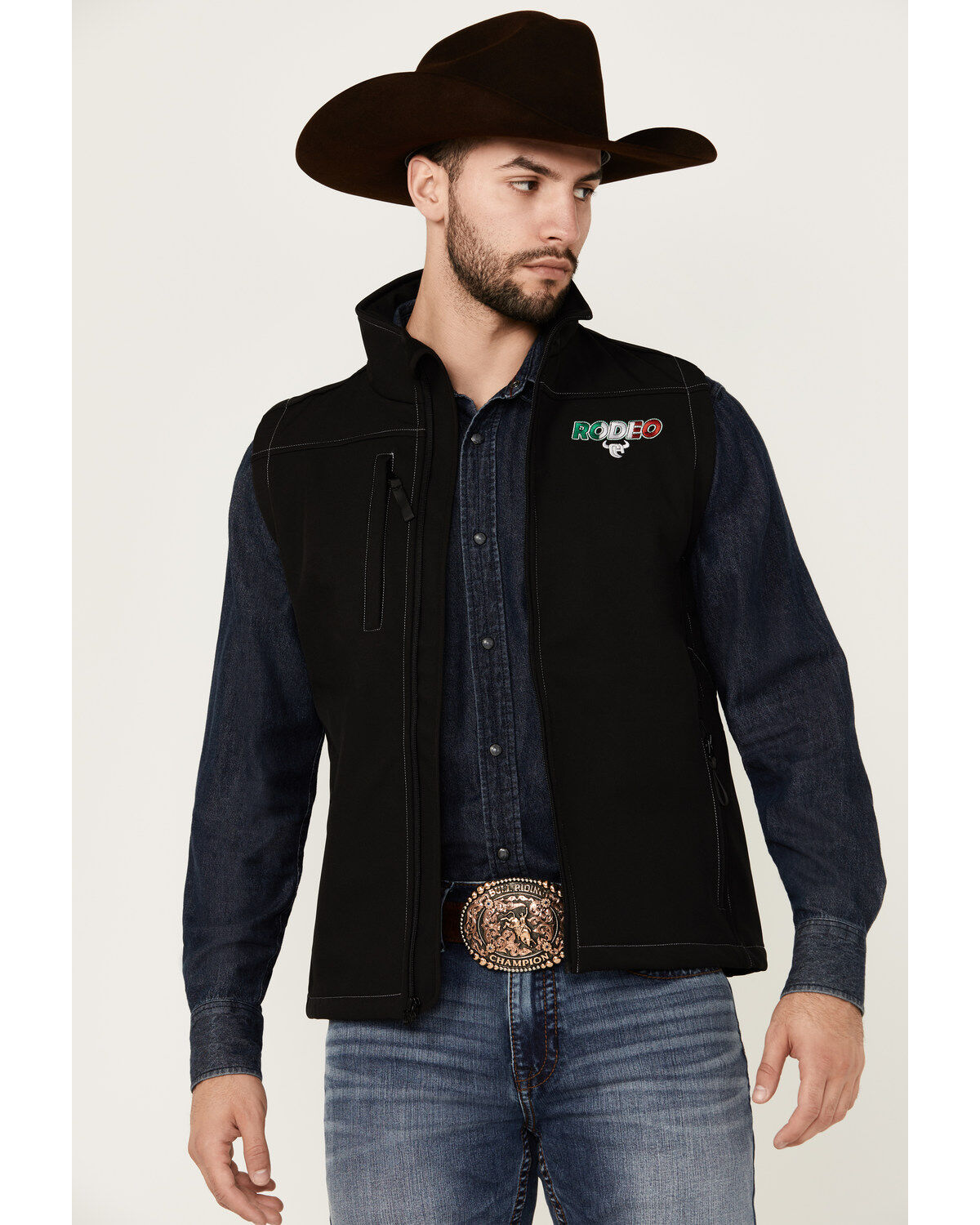 Men's Cowboy Hardware Mexico Rodeo Softshell Vest
