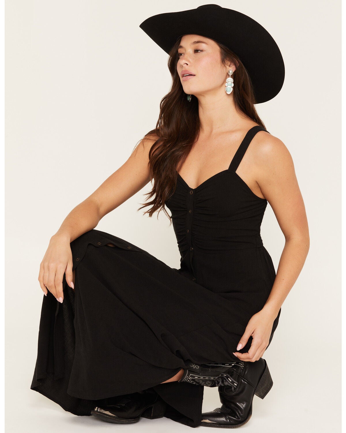 Women's Lovestitch Sleeveless Snap Front Midi Dress