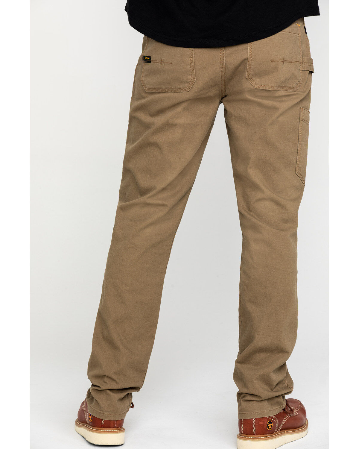 Men's Ariat Khaki Rebar M4 Made Tough Durastretch Double Front Straigh