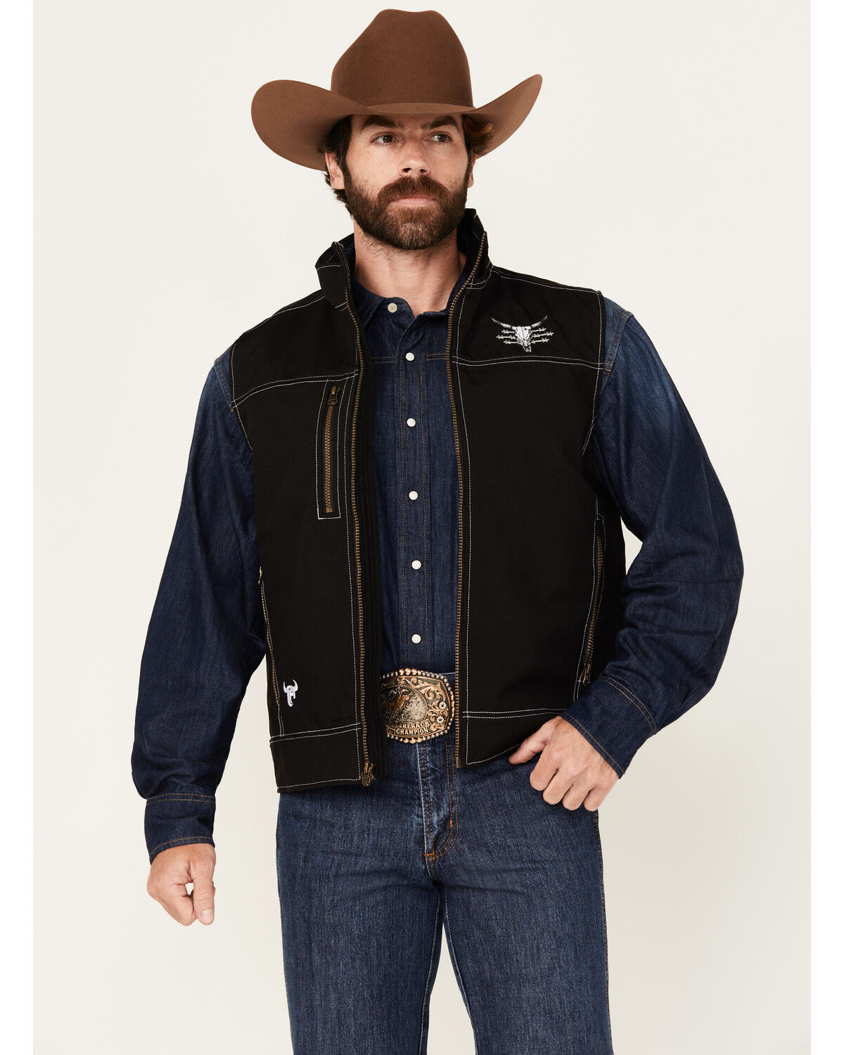 Men's Cowboy Hardware Live Free Woodsman Softshell Vest
