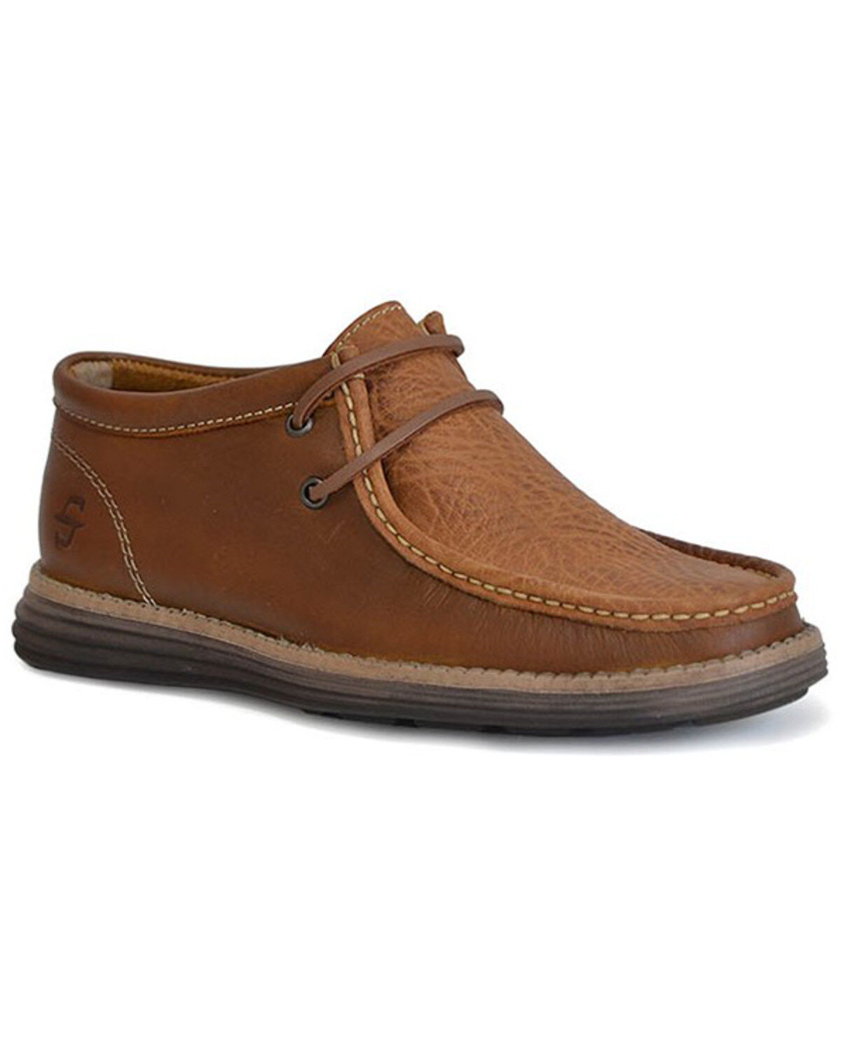 Men's Stetson Wyatt Oiled Bullhide Vamp Lace-Up Casual Chukka Shoes -