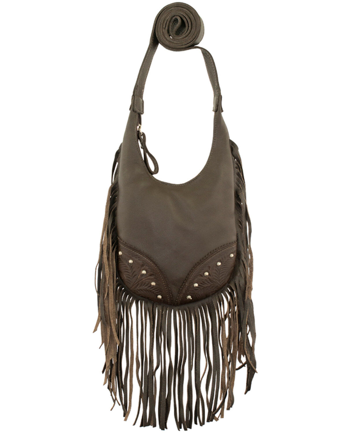 Women's American West Studded Fringe Crossbody Bag