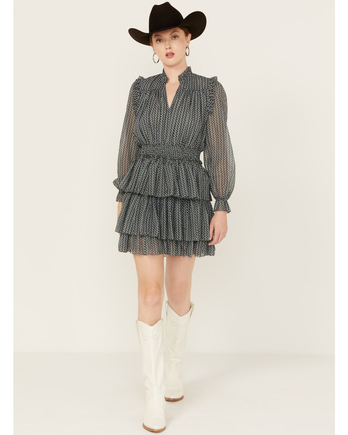 Women's Revel Long Sleeve Tier Mini Dress