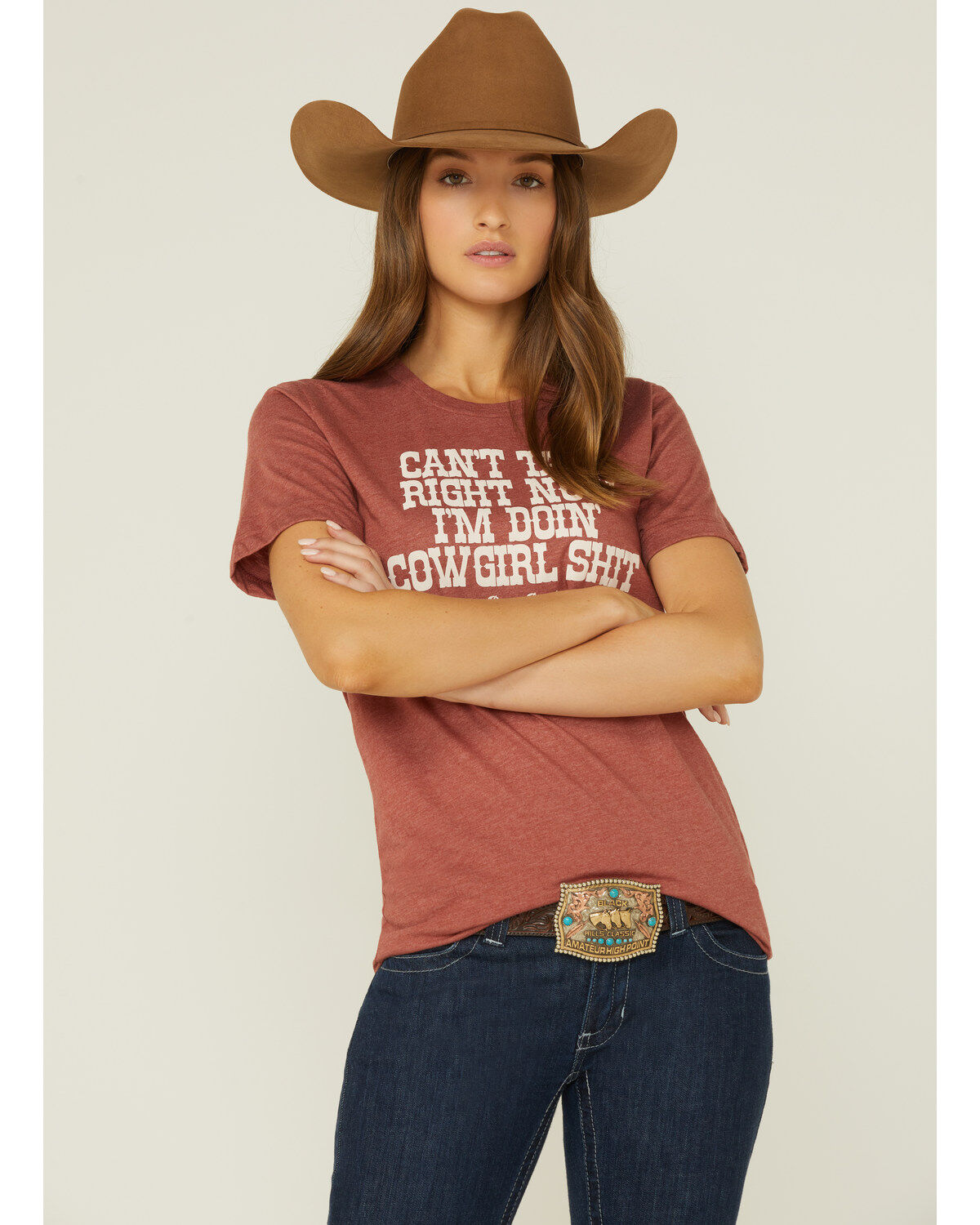 Women's Ranch Dress'n Can't Talk Now Graphic Tee