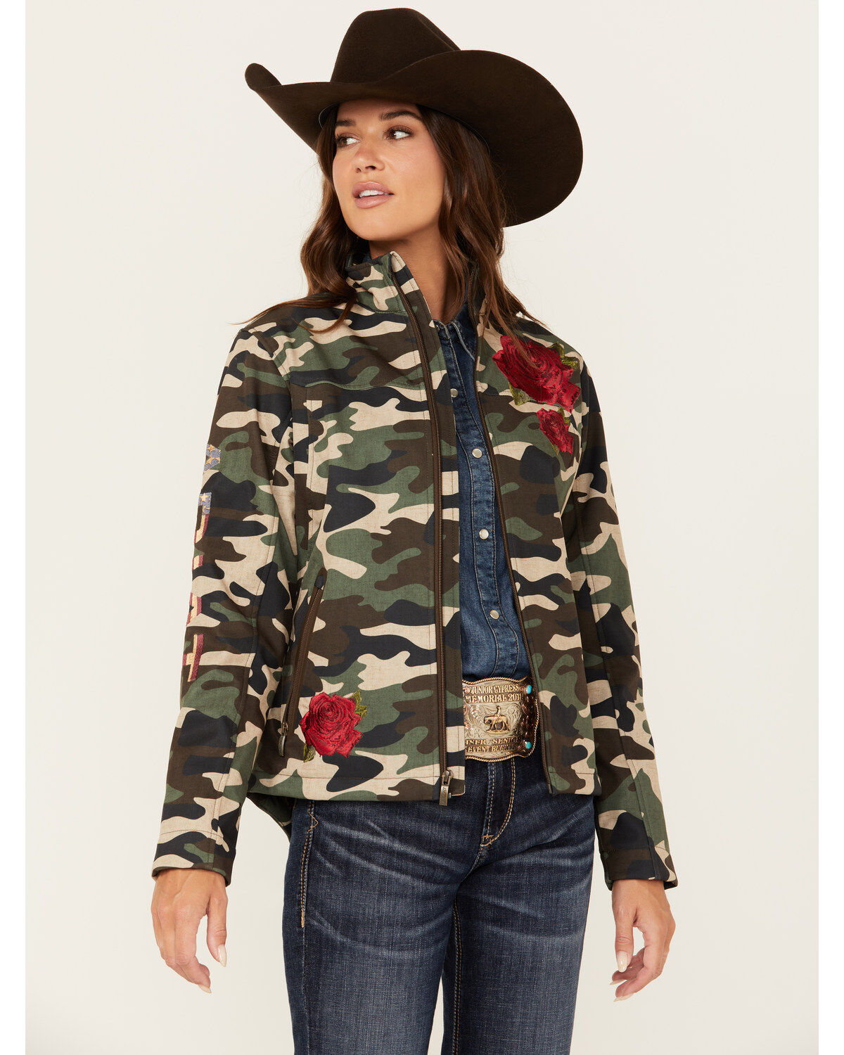 Women's Ariat X Rodeo Quincy Multi Team Camo Softshell