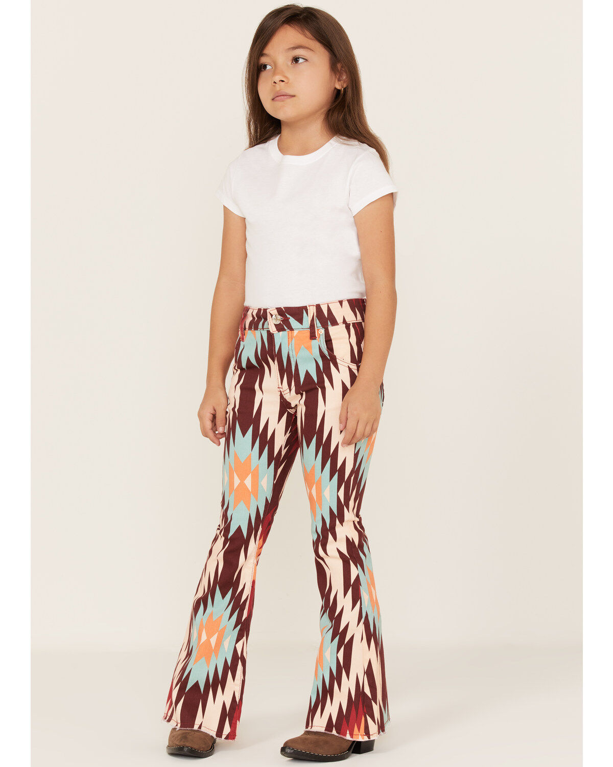 Girls' Ranch Dress'n Hayes Southwestern Print Super Flare Jeans