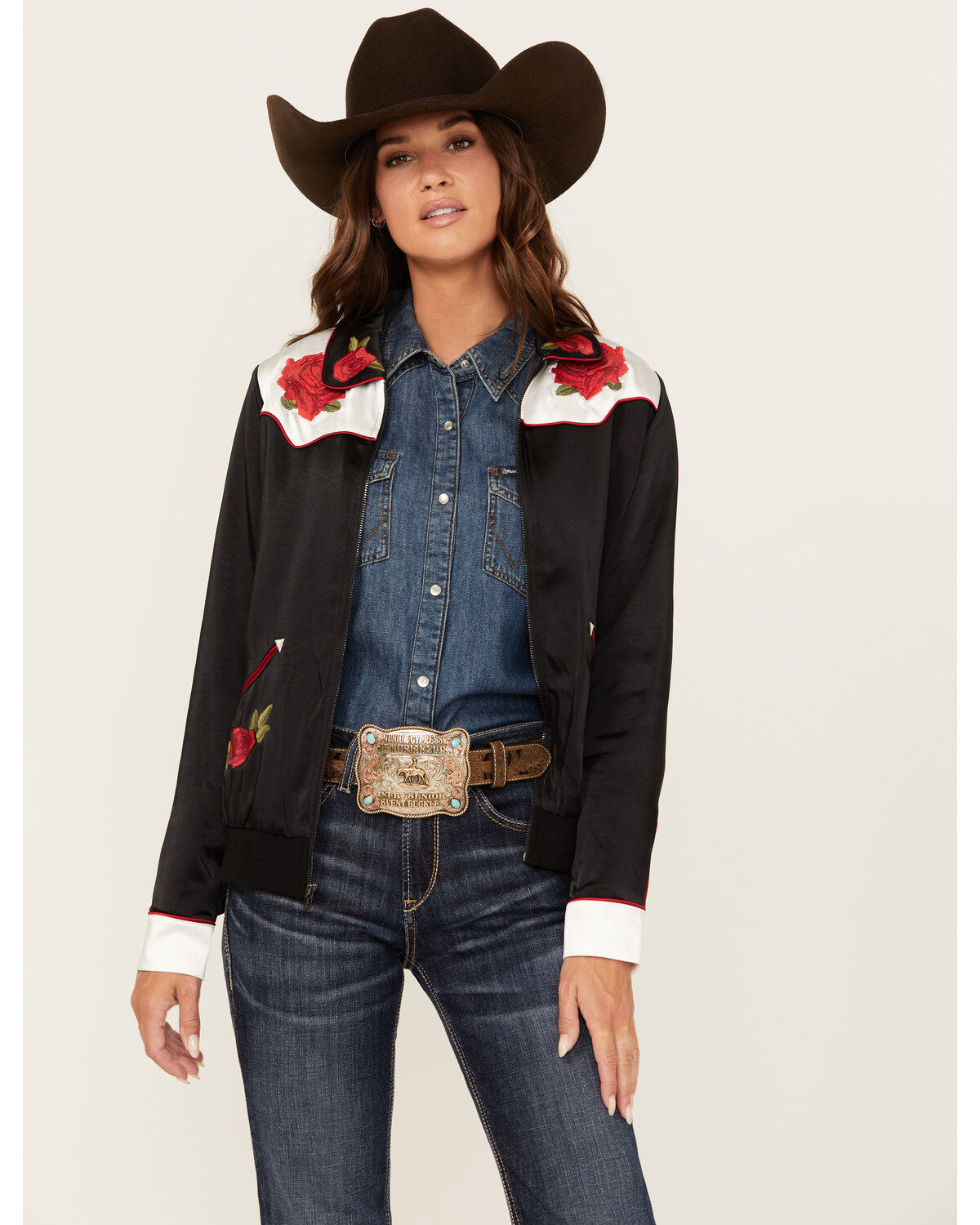 Women's Ariat X Rodeo Quincy Floral Bomber Jacket
