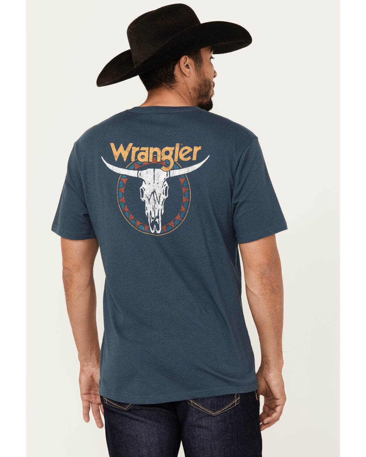 Men's Wrangler Boot Barn Exclusive Steer Head Logo Short Sleeve Graphi