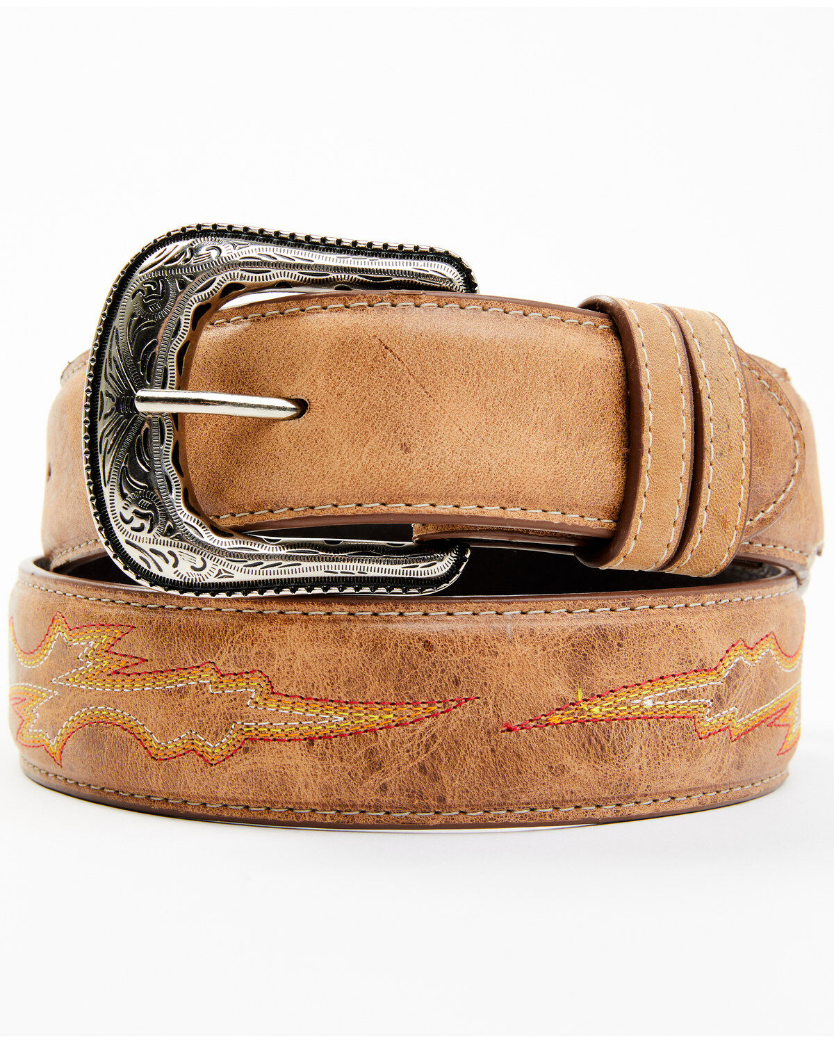 Men's Cody James Embroidered Leather Western Belt