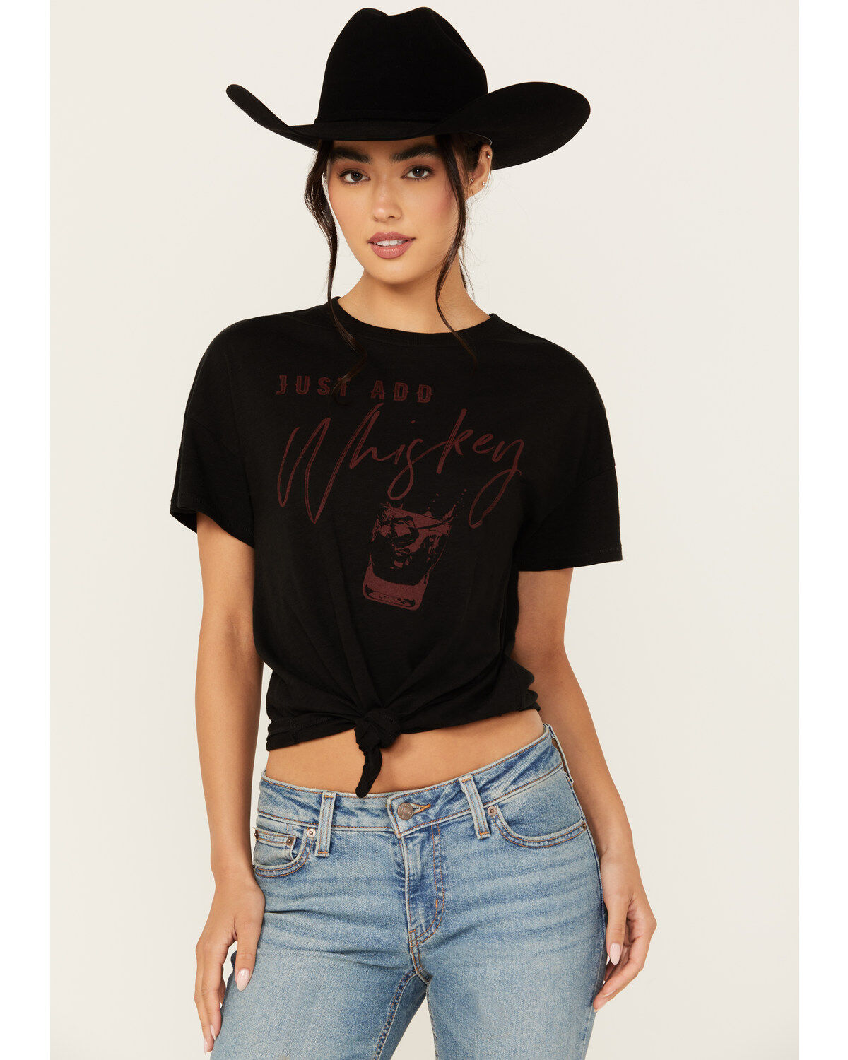 Women's Shyanne Just Add Whiskey Graphic Short Sleeve Tee