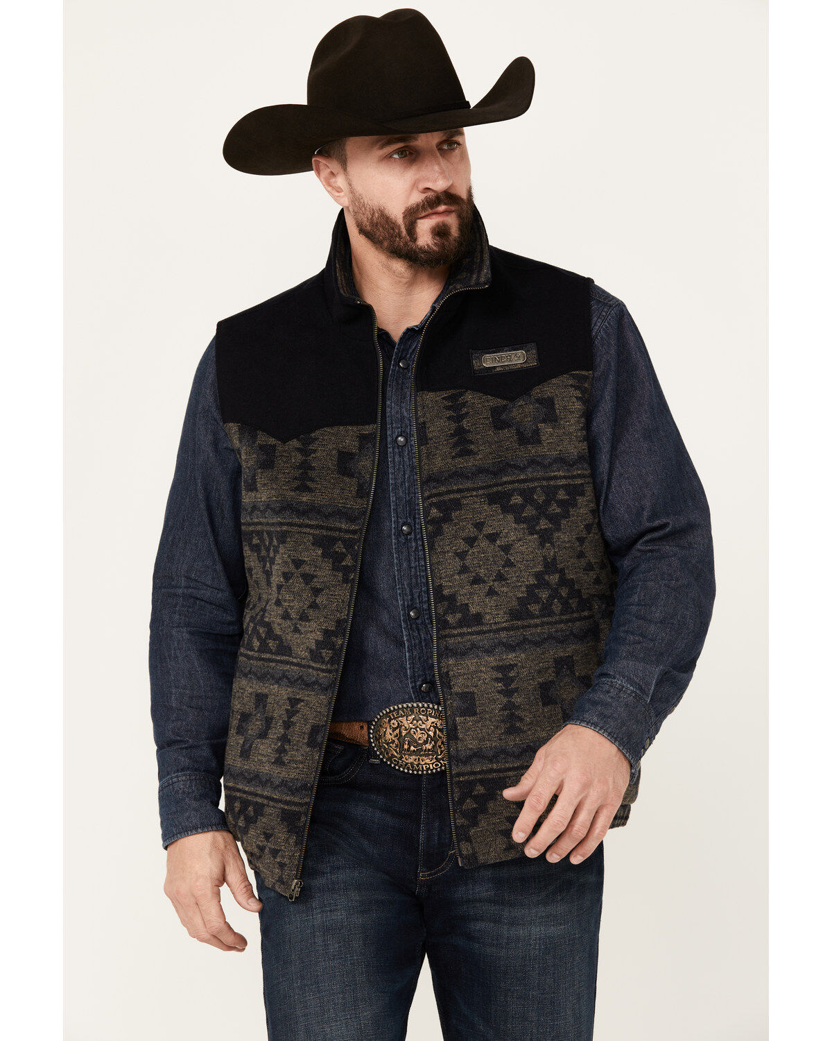 Men's Cinch Southwestern Print Concealed Carry Vest