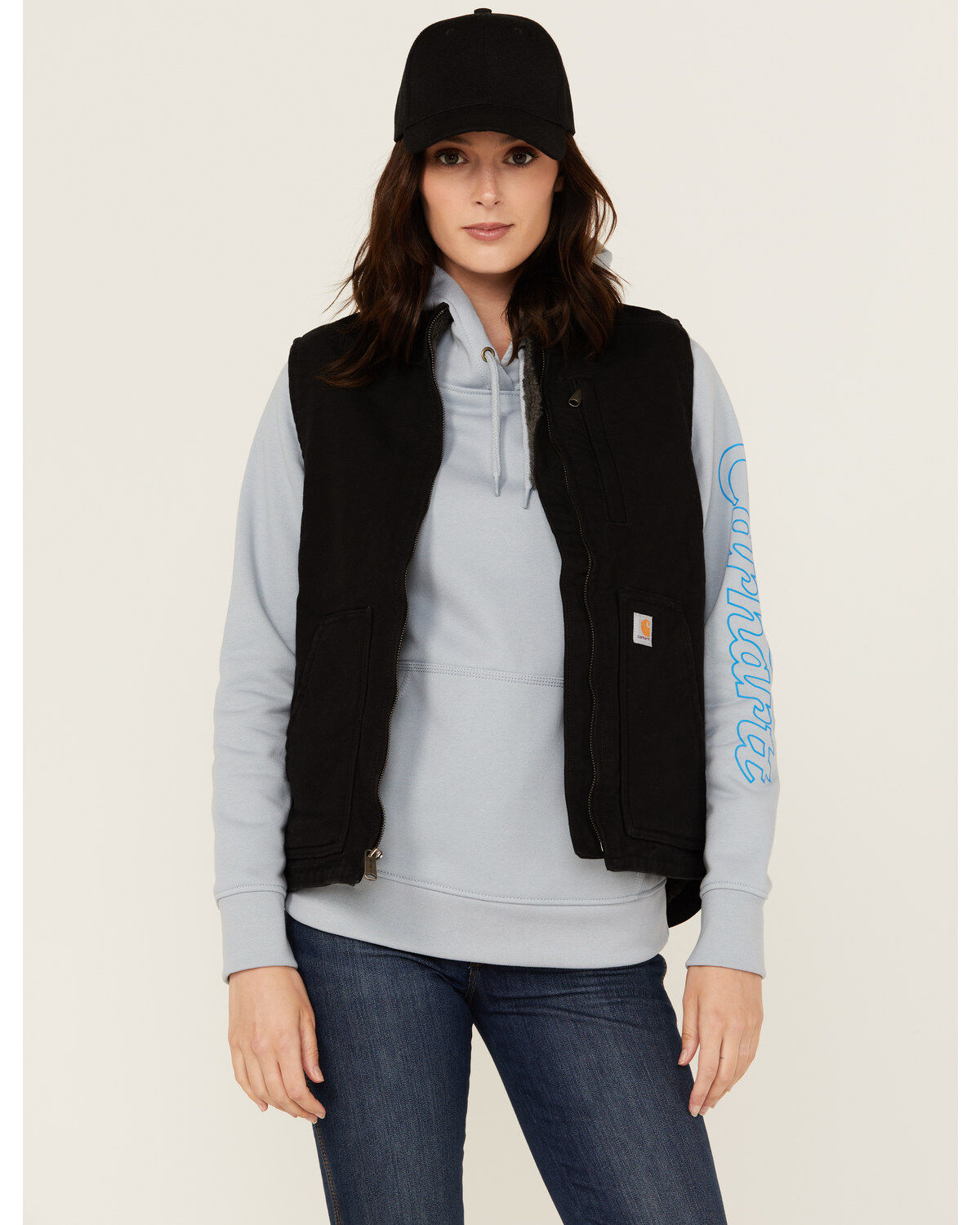 Women's Carhartt Washed Duck Sherpa Lined Vest