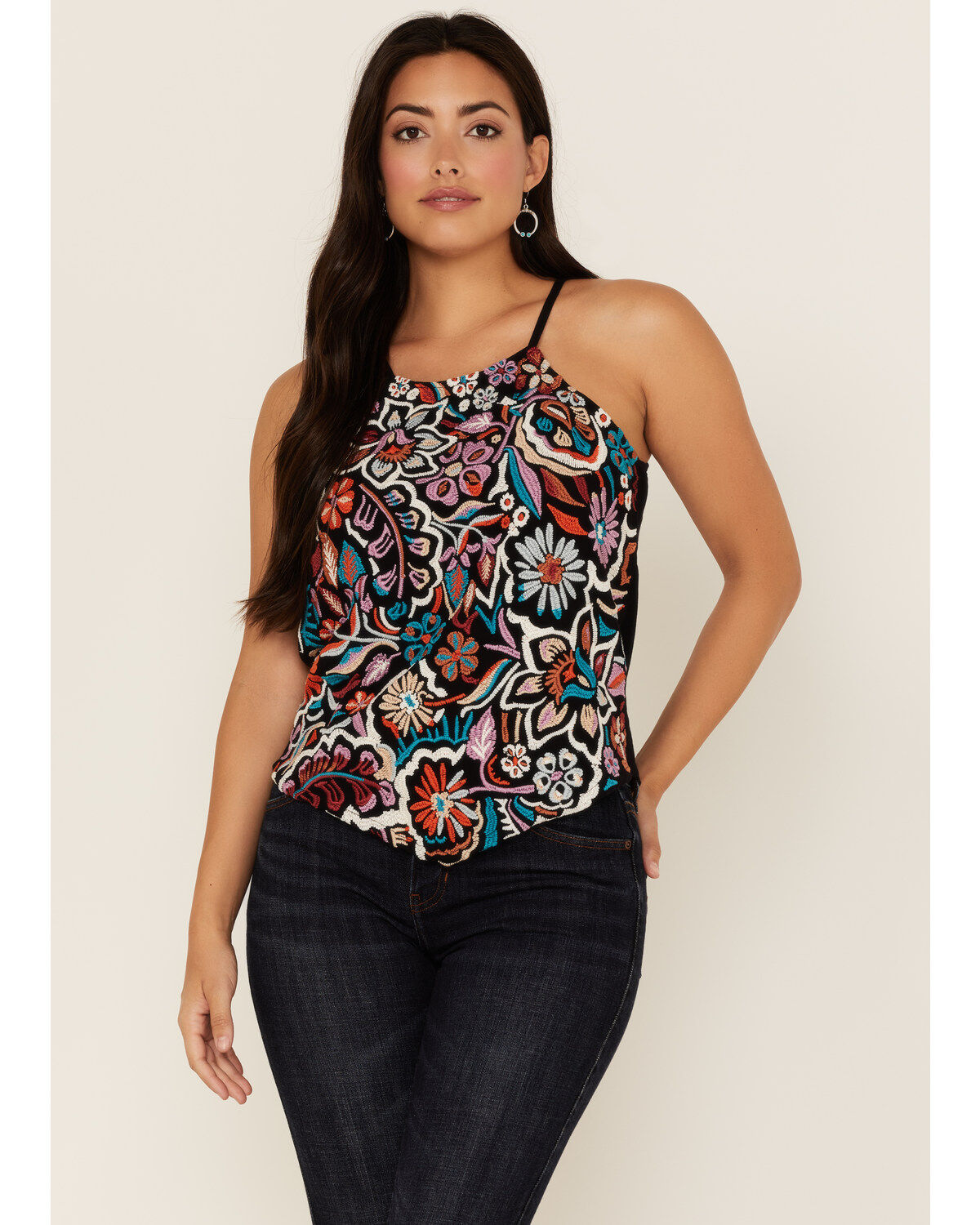 Women's Idyllwind Embroidered Handkerchief Tank