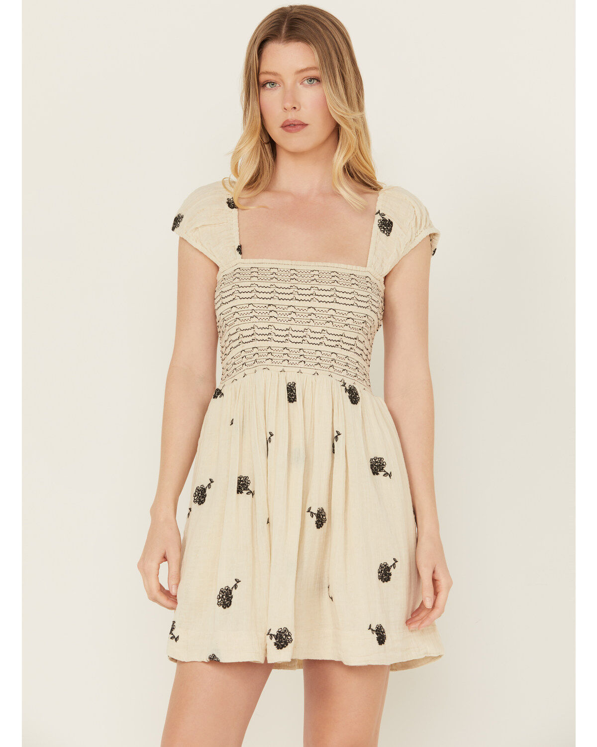 Women's Free People Tory Floral Smocked Mini Dress