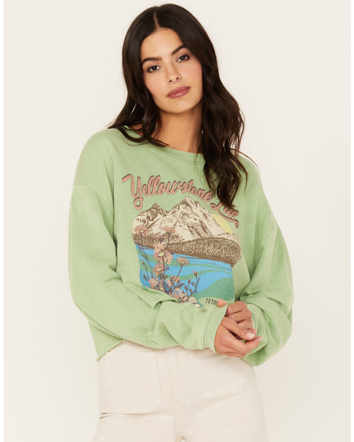 Women's Cleo + Wolf Yellowstone Lake Long Sleeve Graphic Tee