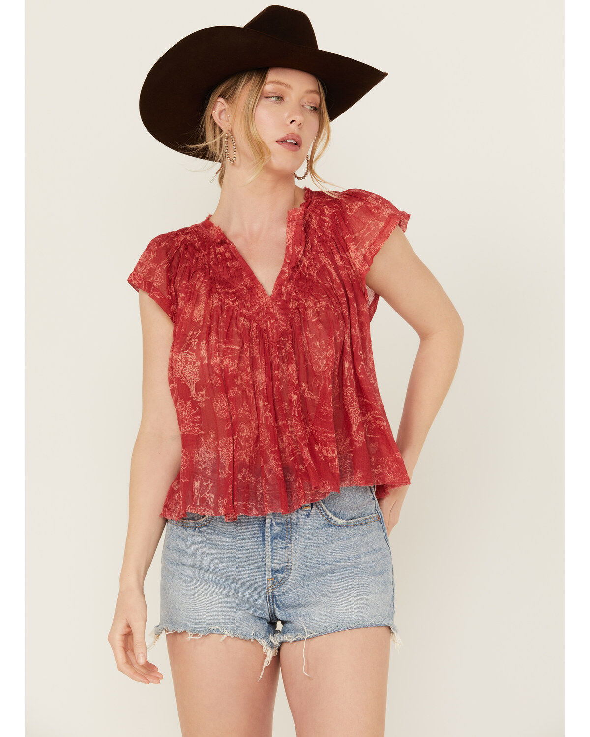 Women's Free People Printed Padma Top