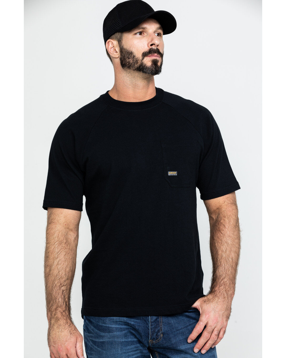 Men's Ariat Rebar Cotton Strong Short Sleeve Crew T-Shirt