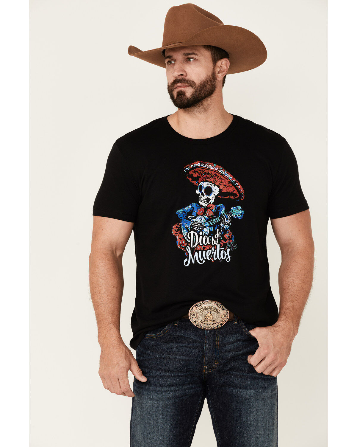 Men's Moonshine Spirit Dia De Las Muertos Graphic Short Sleeve T-Shirt
