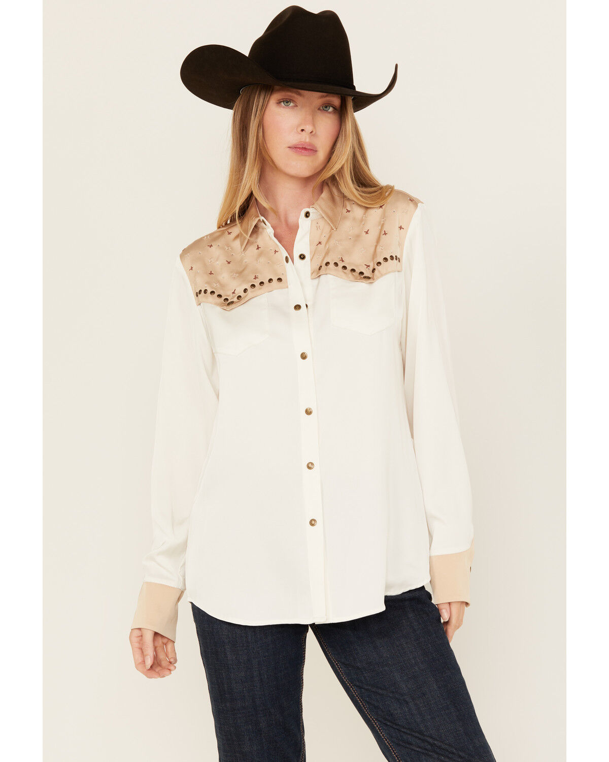 Women's Ariat Studded Horse Long Sleeve Snap Western Shirt