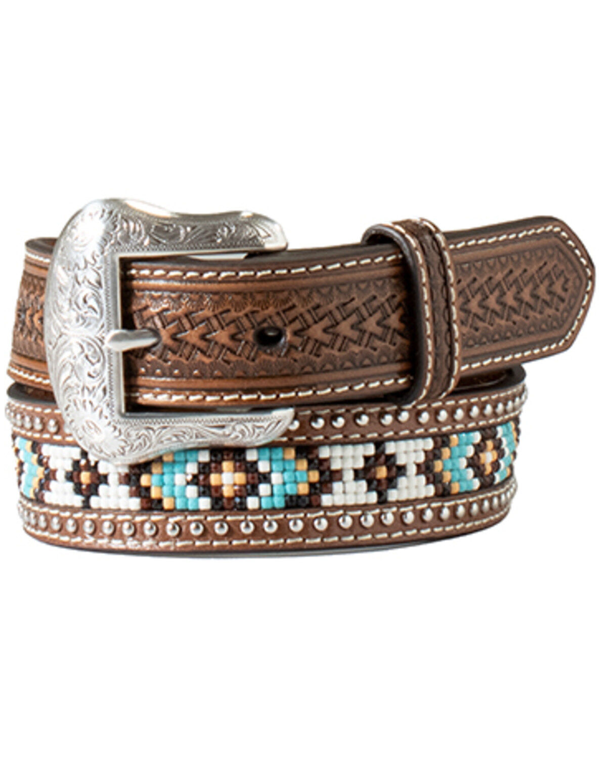 Boys' M & F Western Southwestern Leather Belt