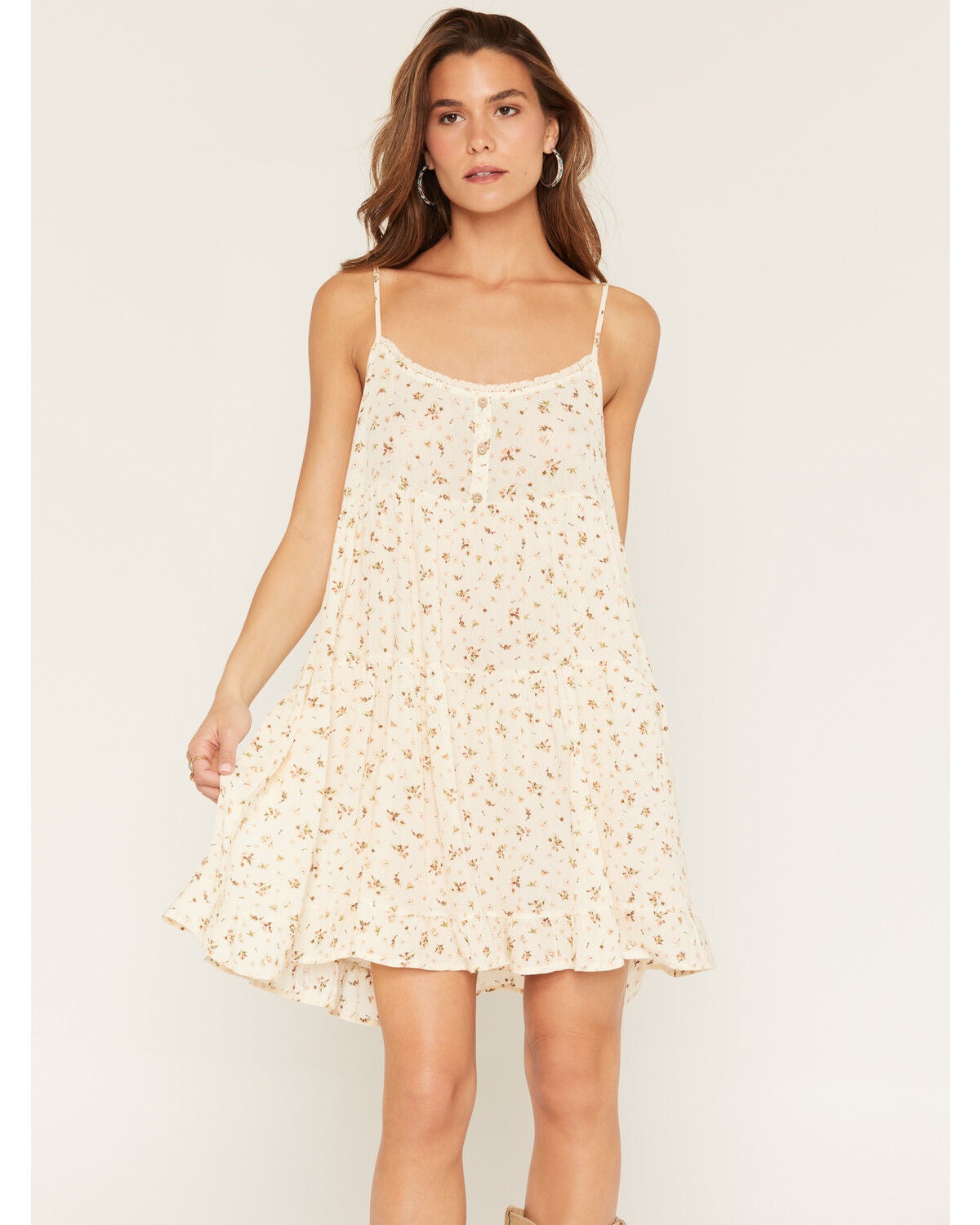 Women's Wild Moss Floral Print Mini Dress