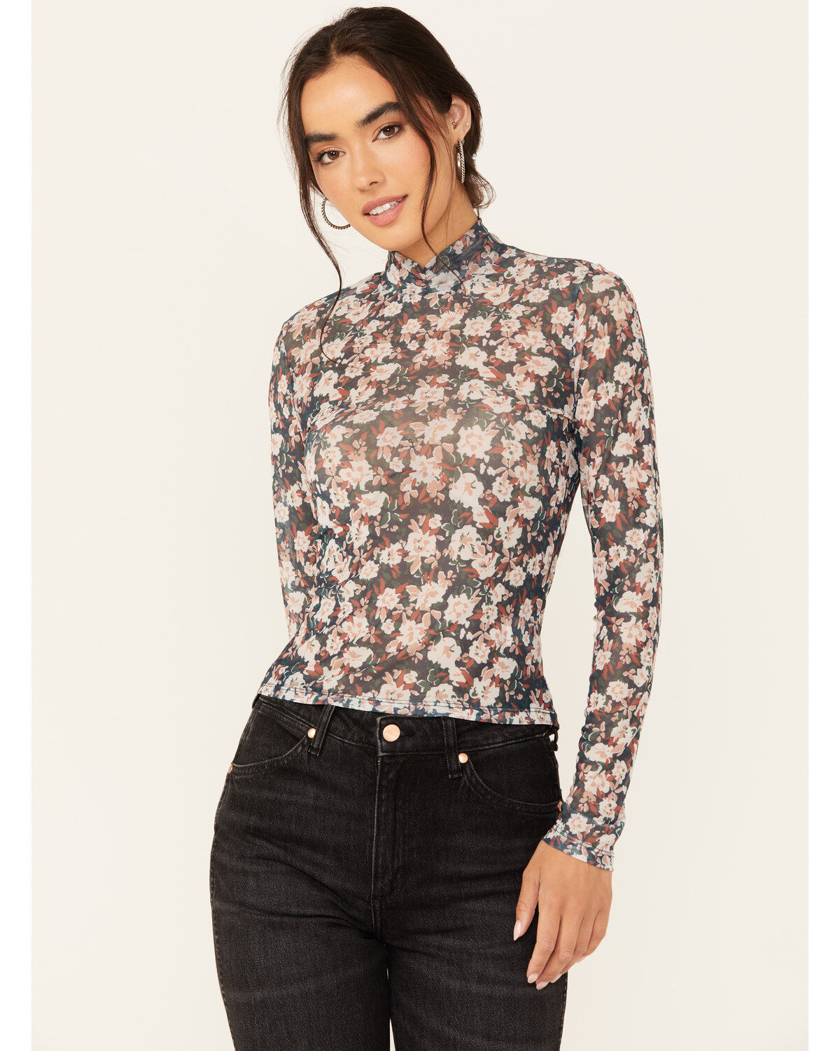 Women's Sadie & Sage Dreamchaser Mock Neck Long Sleeve Top