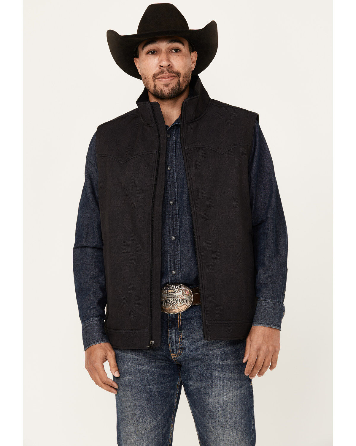 Men's Cinch Herringbone Textured Concealed Carry Bonded Vest