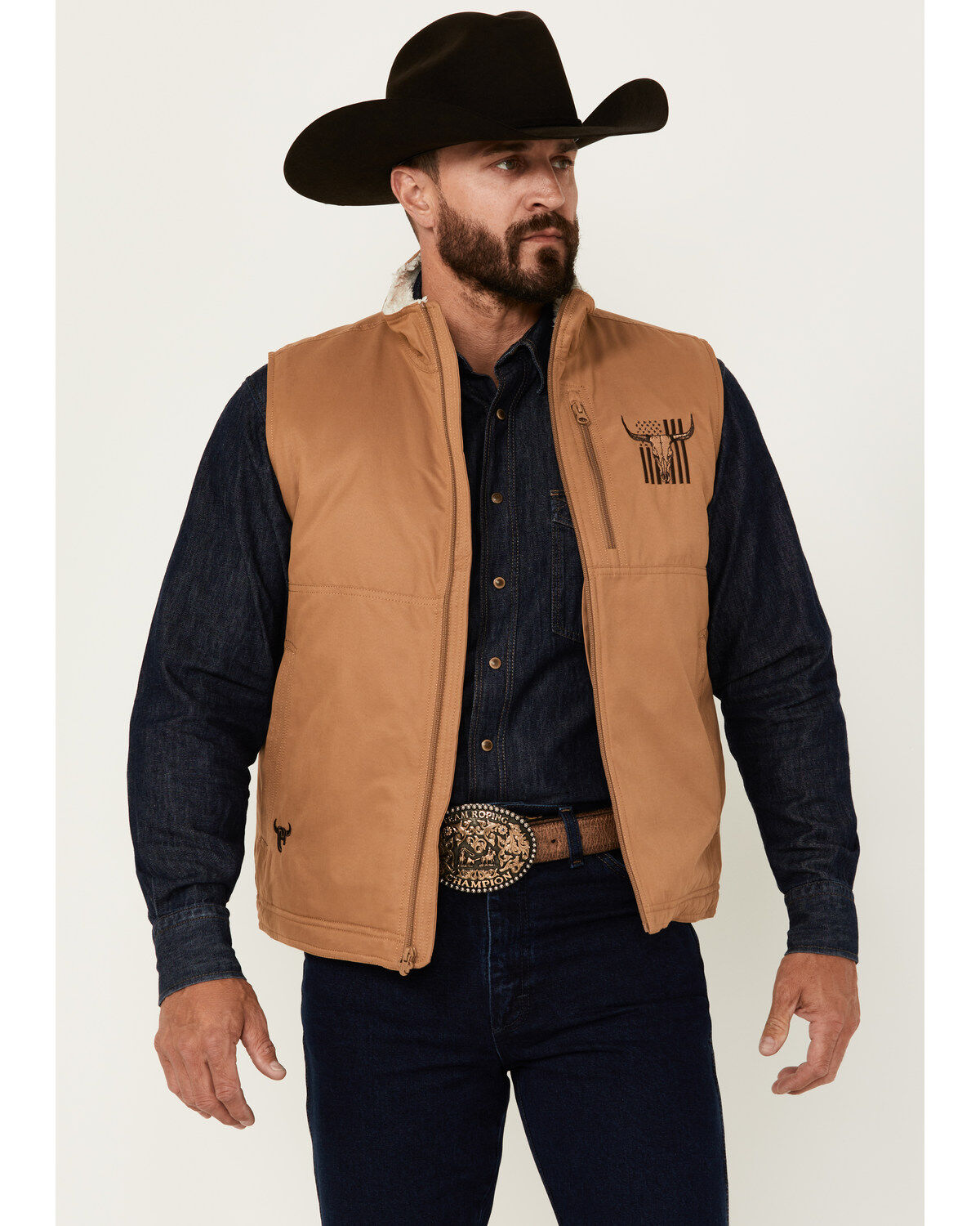 Men's Cowboy Hardware Embroidered Conceal Carry Softshell Vest