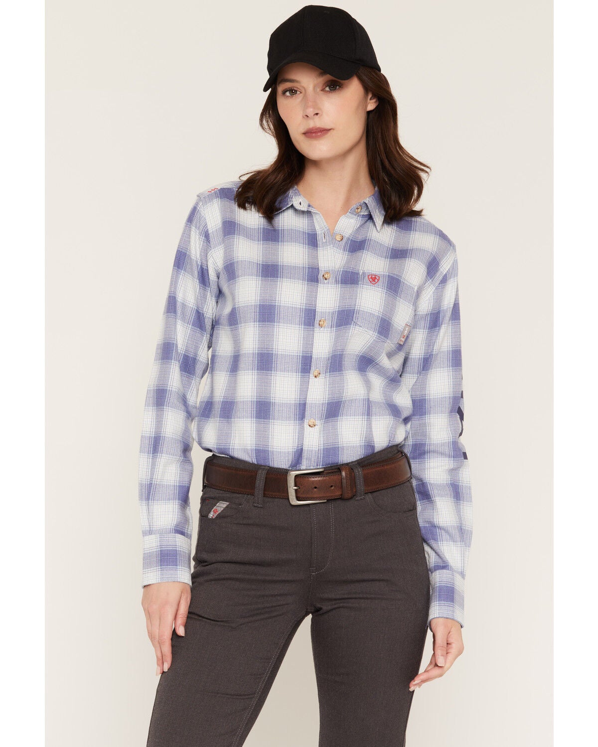 Women's Ariat FR Paige Logo Long Sleeve Button-Down Work Shirt