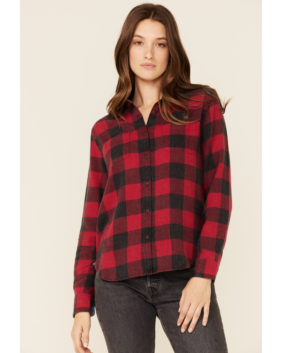 Women's Flag & Anthem Buffalo Check Long Sleeve Western Shirt