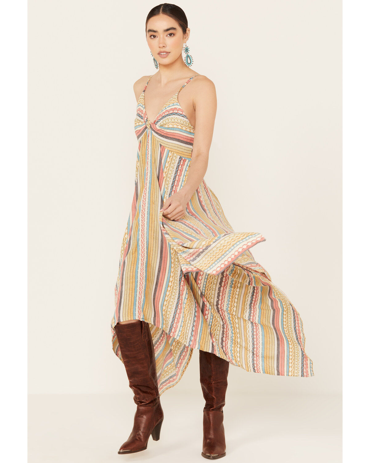 Women's Angie Knot Front Midi Dress