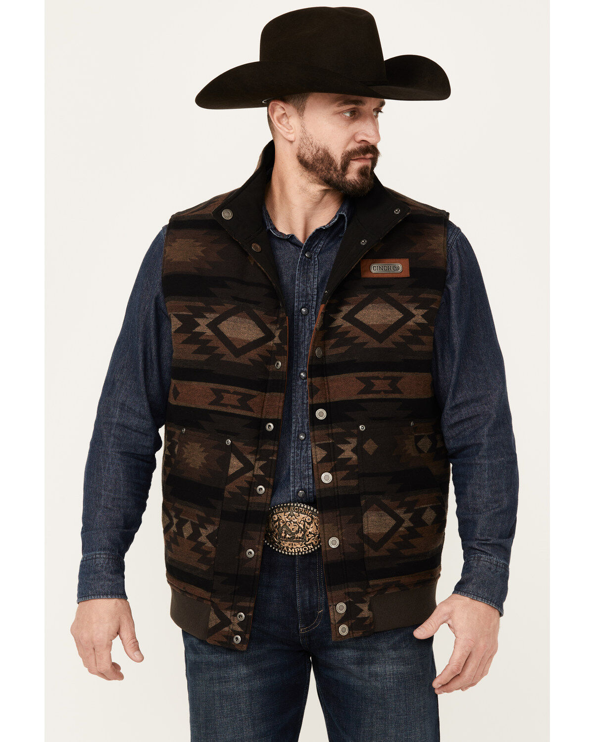 Men's Cinch Reversible Southwestern Print Quilted Vest