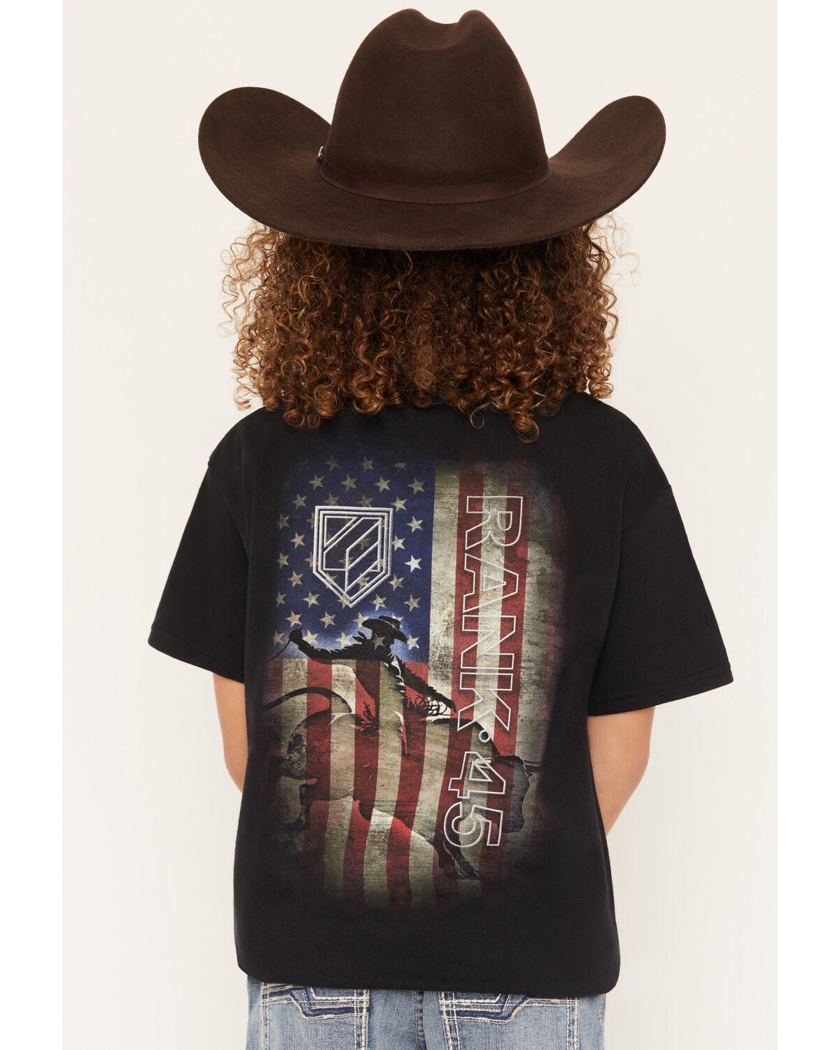 Boys' RANK 45 Cowboy Logo Short Sleeve Graphic T-Shirt