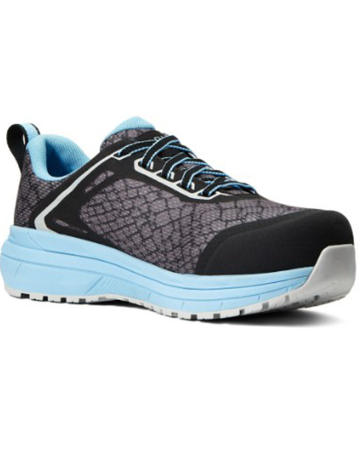 Women's Ariat Outpace Mesh Snake Print Work Sneakers - Composite Toe