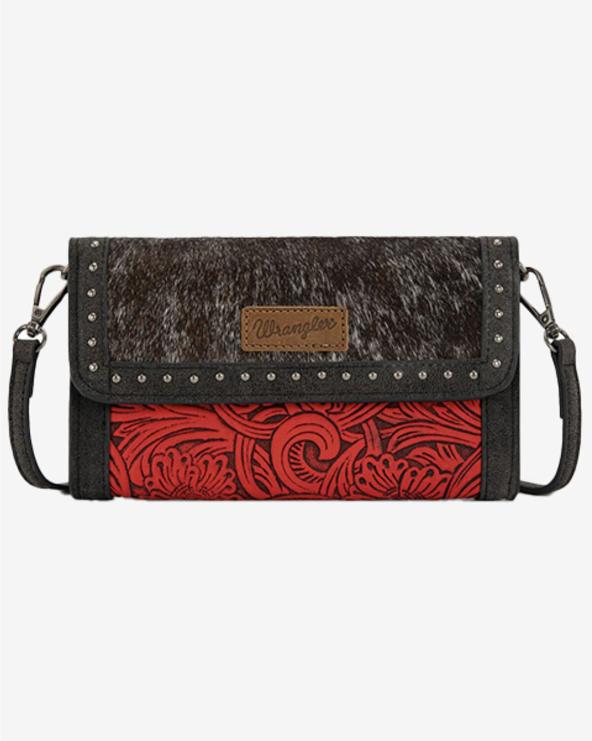 Women's Wrangler Cowhide Wristlet Crossbody Bag