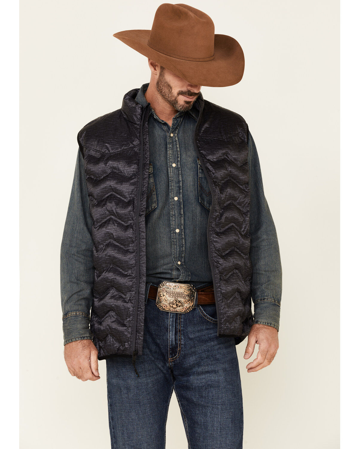 Men's Cody James Core Heather Charcoal Midnight Heat Sealed Zip-Front