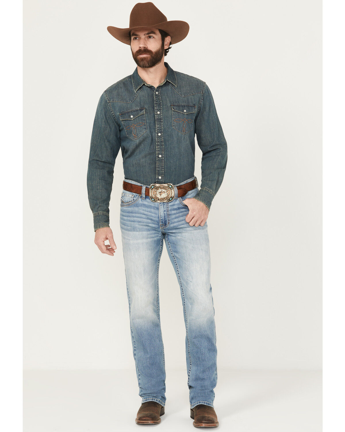 Men's Cody James Montoya Wash Jackson Slim Straight Stretch Denim Jean