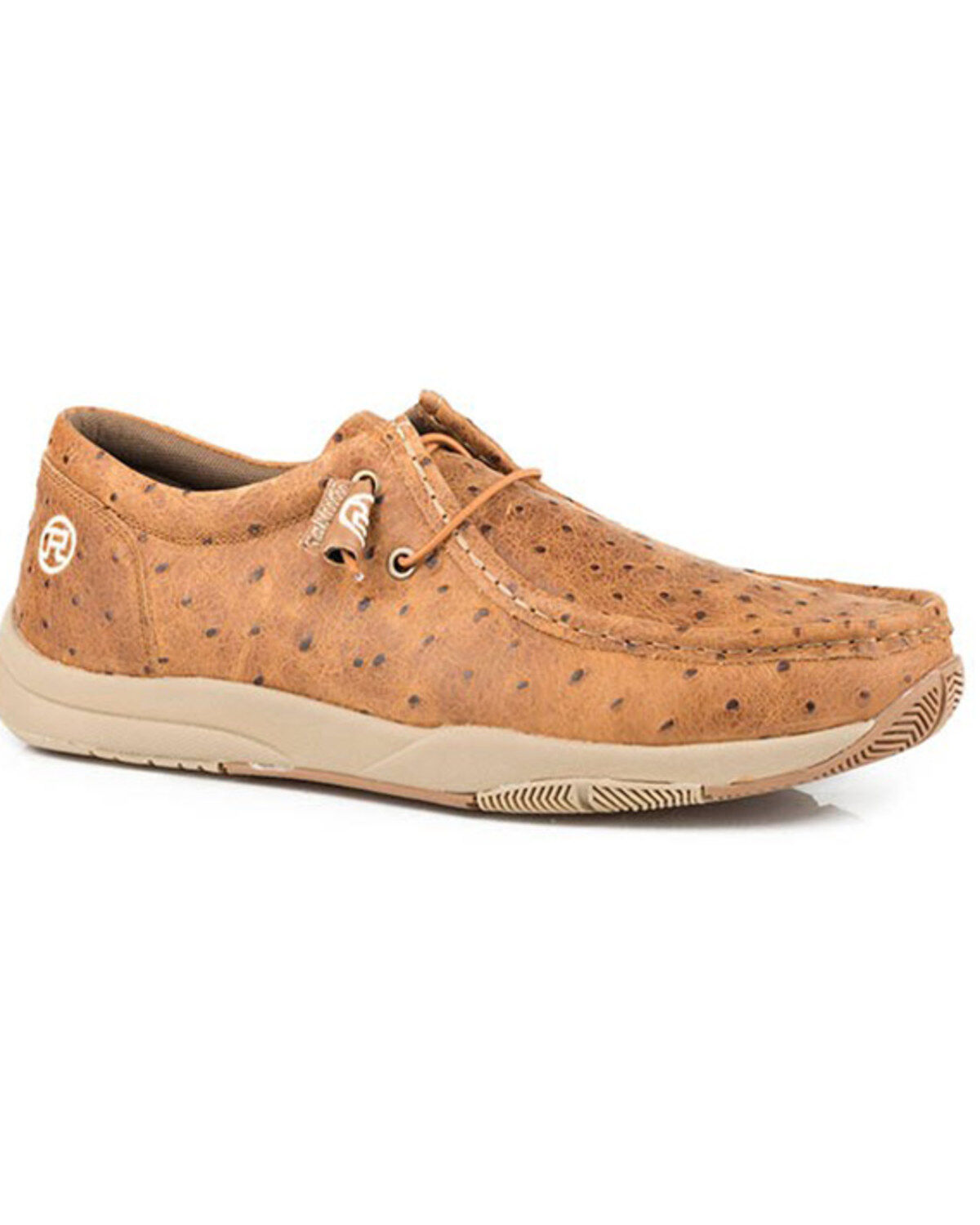 Men's Roper Clear Cut Low Stamped Ostrich Leather Chukka Shoe - Moc To