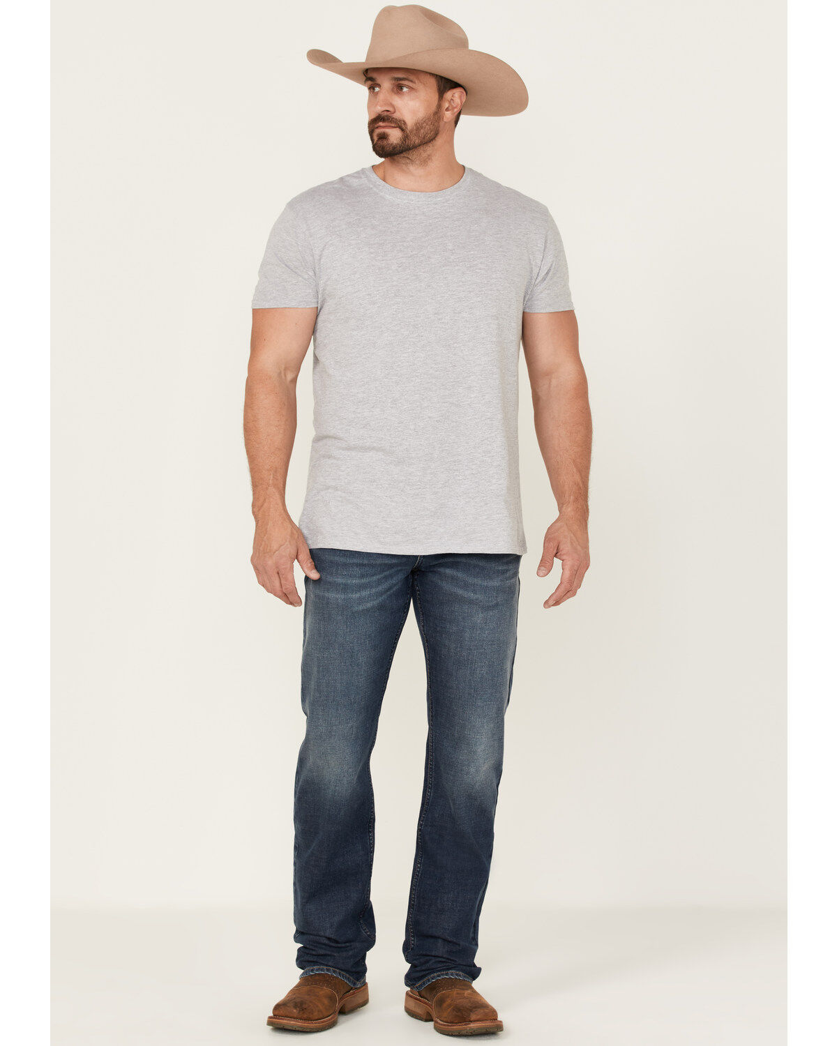 Men's Moonshine Spirit Corral Dust Medium Dark Wash Stretch Slim Strai