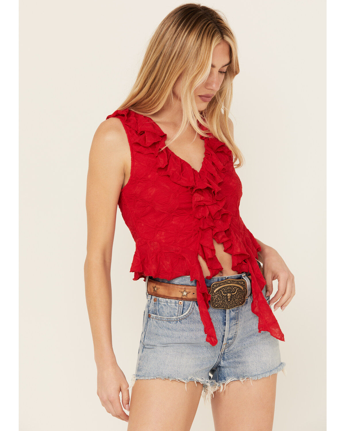 Women's Idyllwind Cordero Longhorn Buckle And Star Cutout Belt