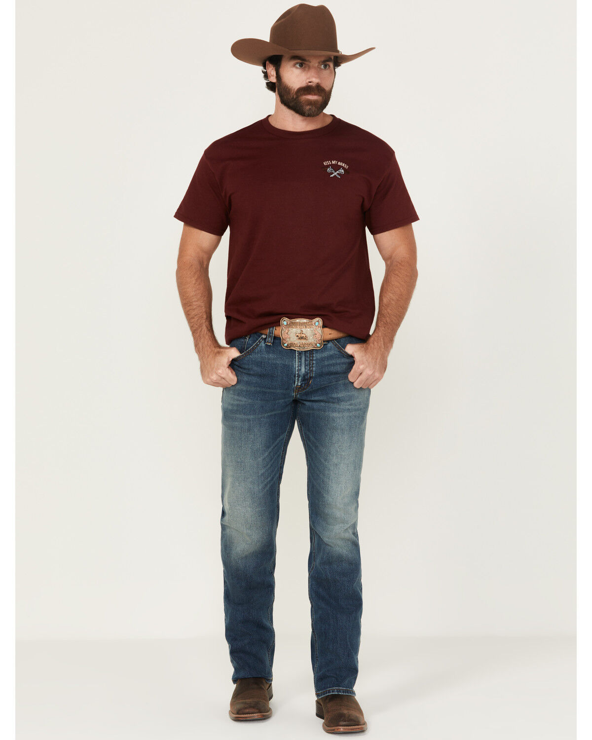 Men's RANK 45 Roadrunner Medium Wash Slim Straight Stretch Denim Jean