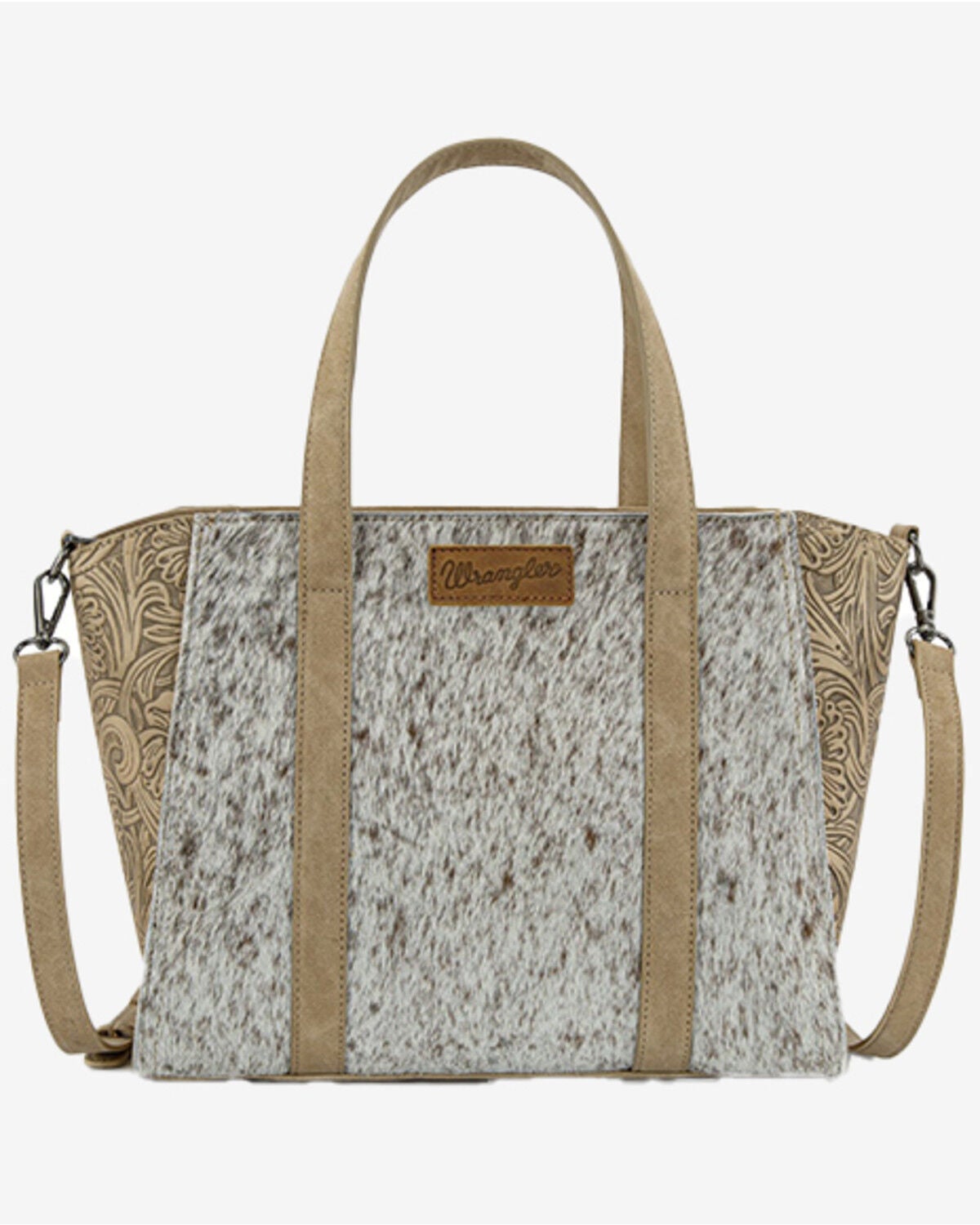 Women's Wrangler Cowhide Embossed Crossbody Tote Bag