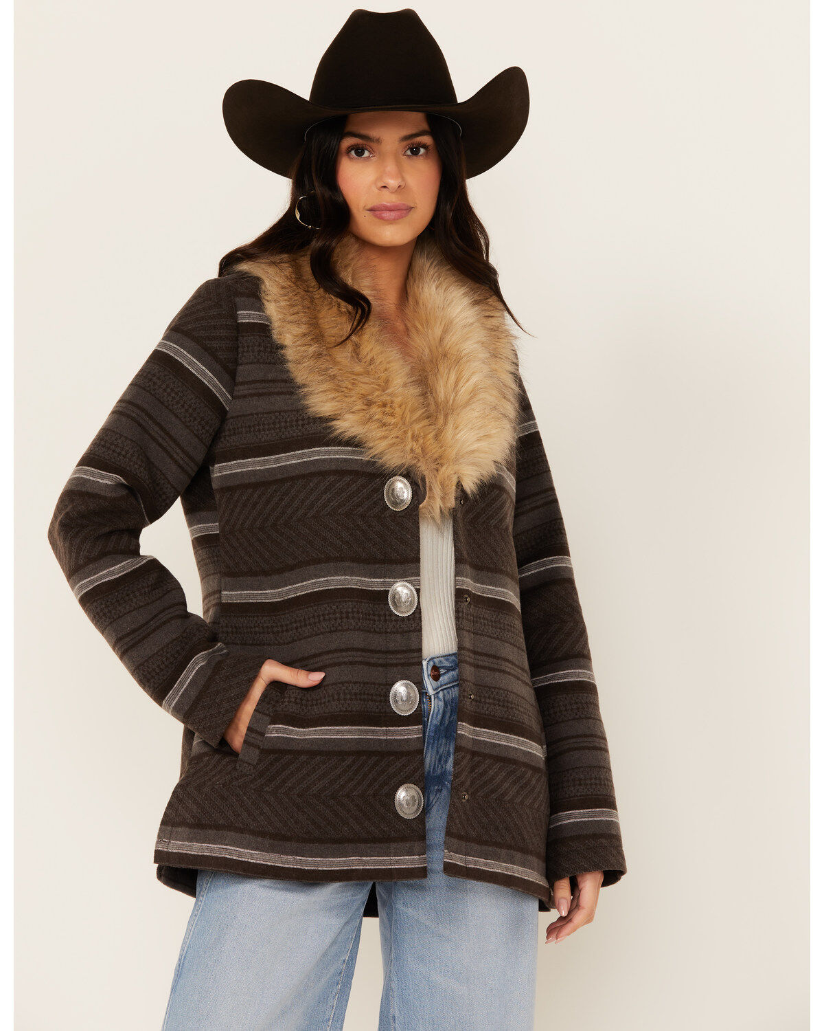 Women's Cruel Girl Faux Fur Jacket